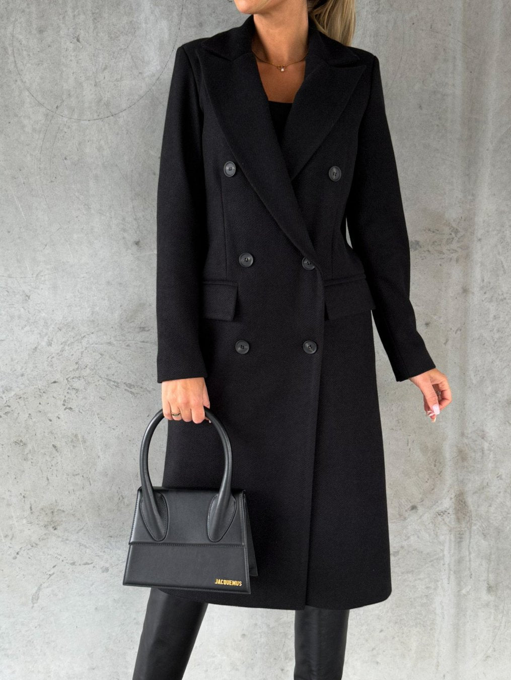 Women's Casual Wool Coat – Elegant Long Winter Overcoat