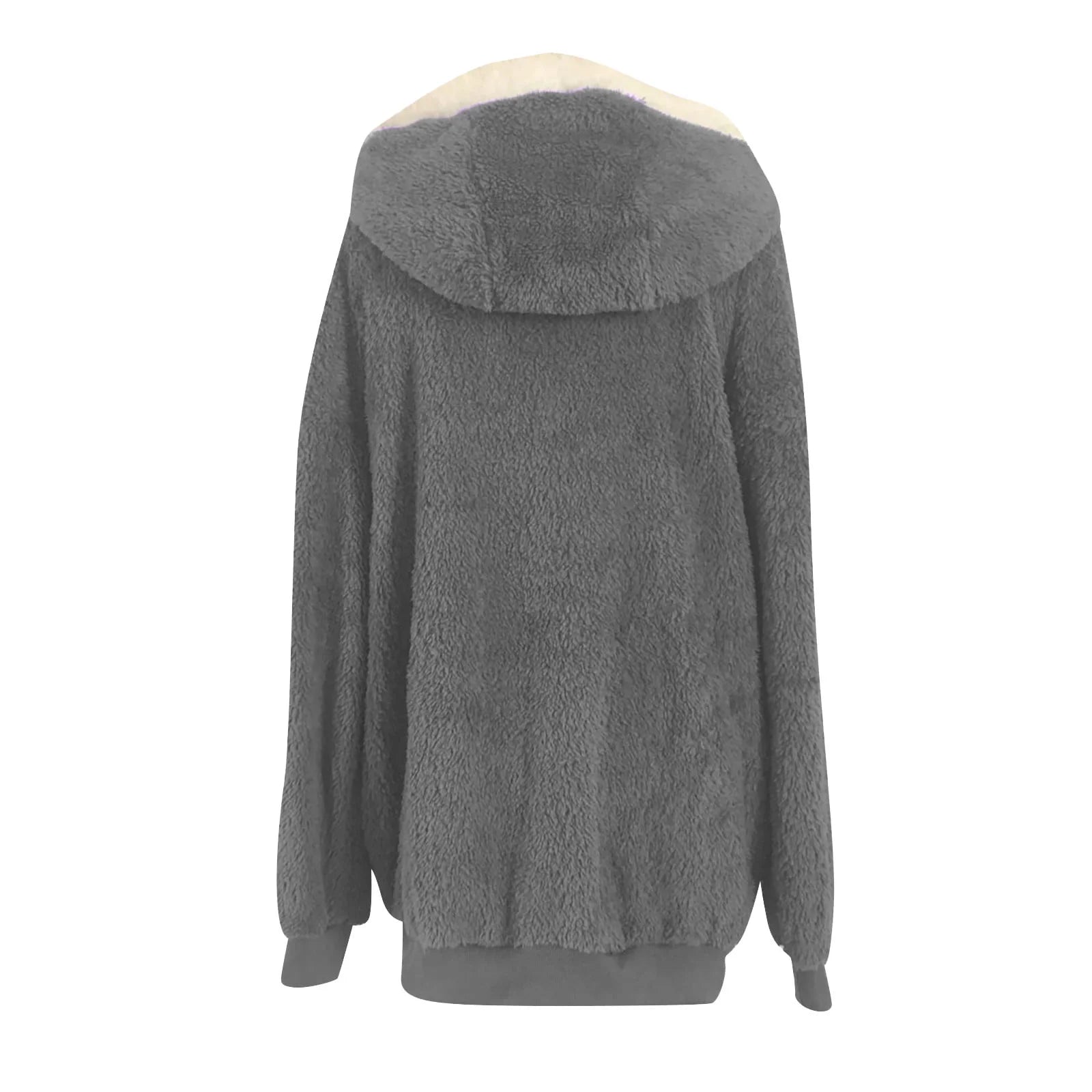 Women’s Winter Faux Fur Hooded Coat – Warm Thick Plush Jacket