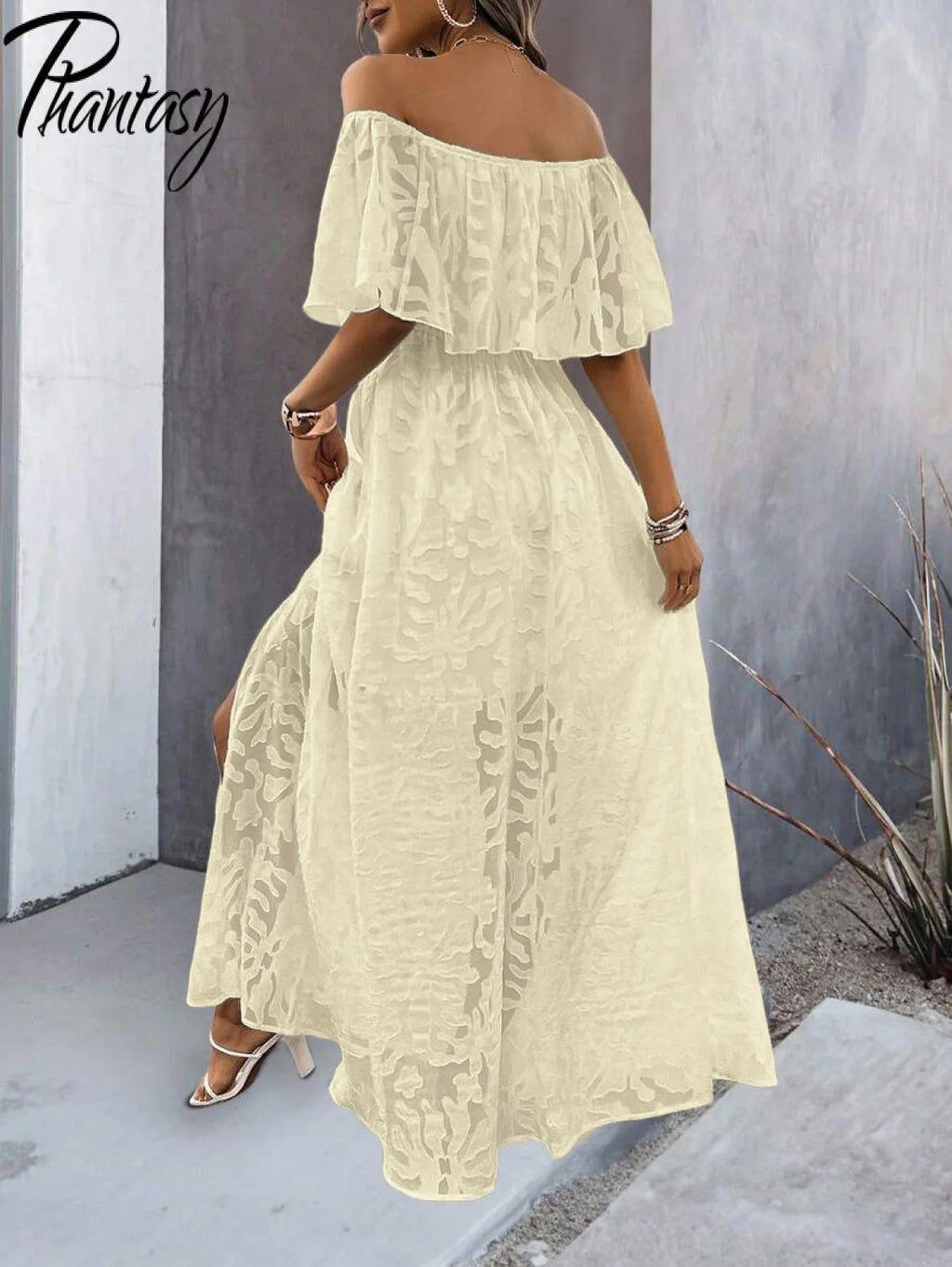 Elegant White Maxi Dress for Women – Romantic Long Dress for Events & Special Occasions