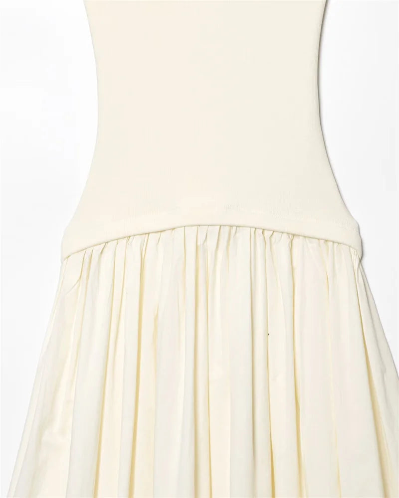 Elegant White Halter Maxi Dress – Summer Chic