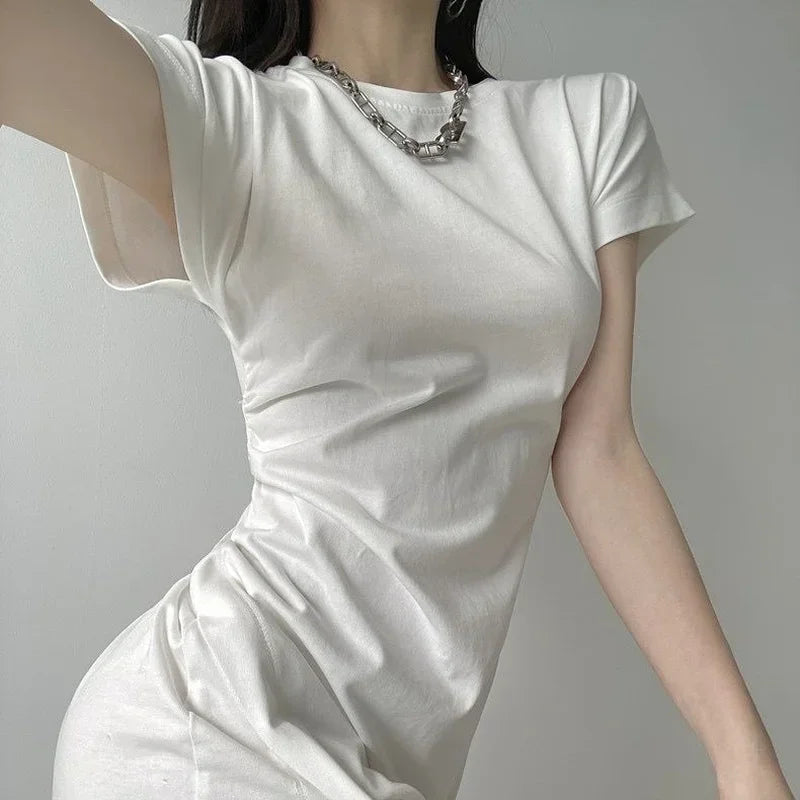Women’s White Midi Dress – Elegant & Comfortable