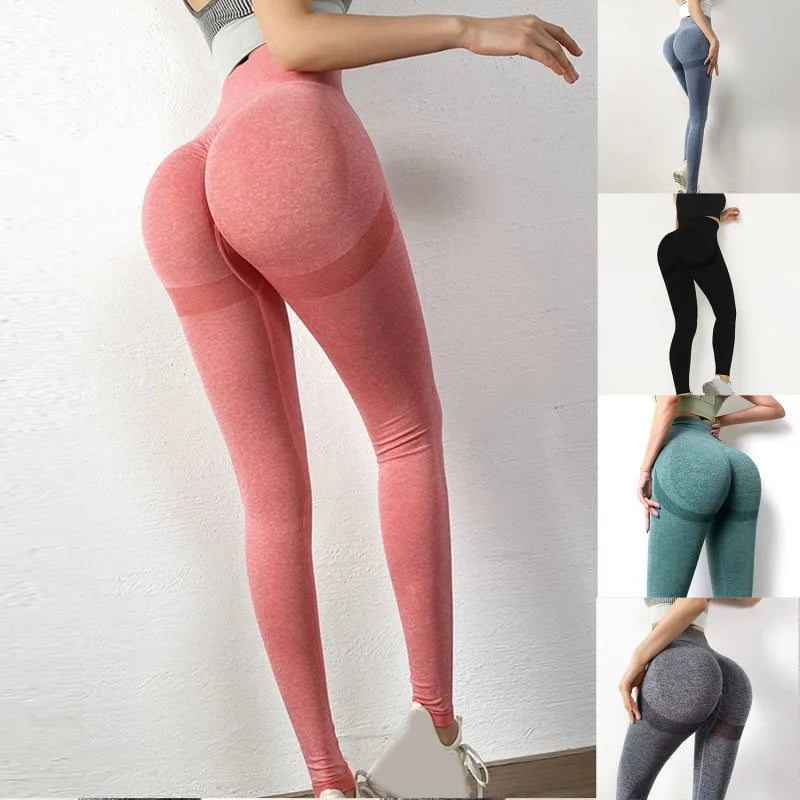 Women’s Seamless High-Waist Fitness Leggings Push Up Sculpting Gym & Yoga Pants