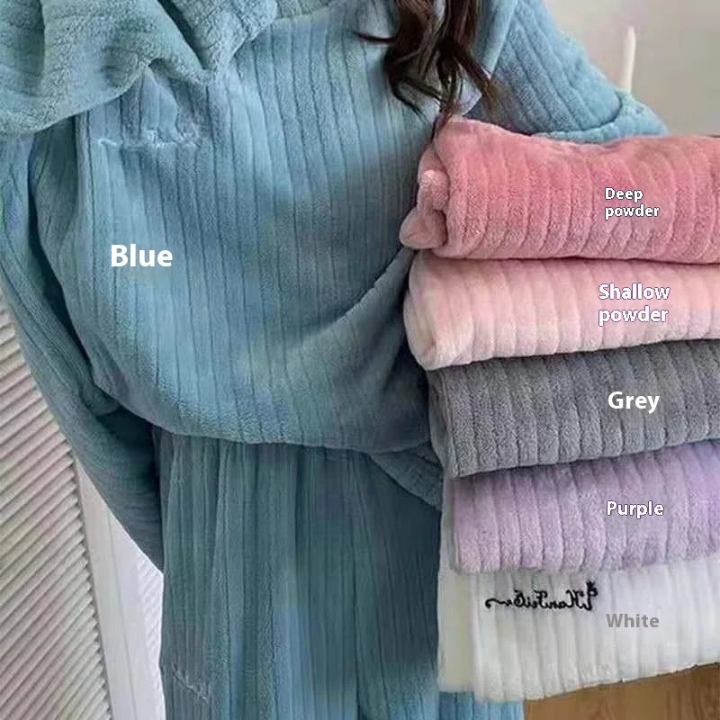 Women's Cozy Knit Lounge Set – Soft Two-Piece Outfit for Home & Casual Wear