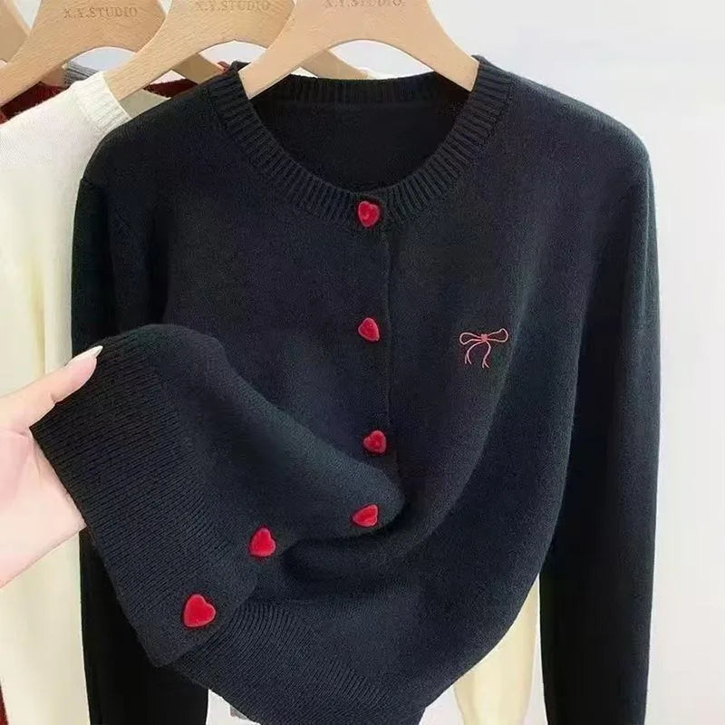 Vintage Button Knit Cardigan – Cozy & Elegant Women’s Sweater