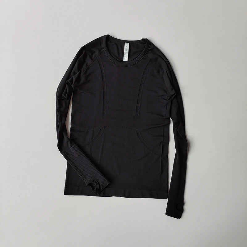 Seamless Sculpt Long Sleeve Fitness Top, Performance Slim Fit Activewear