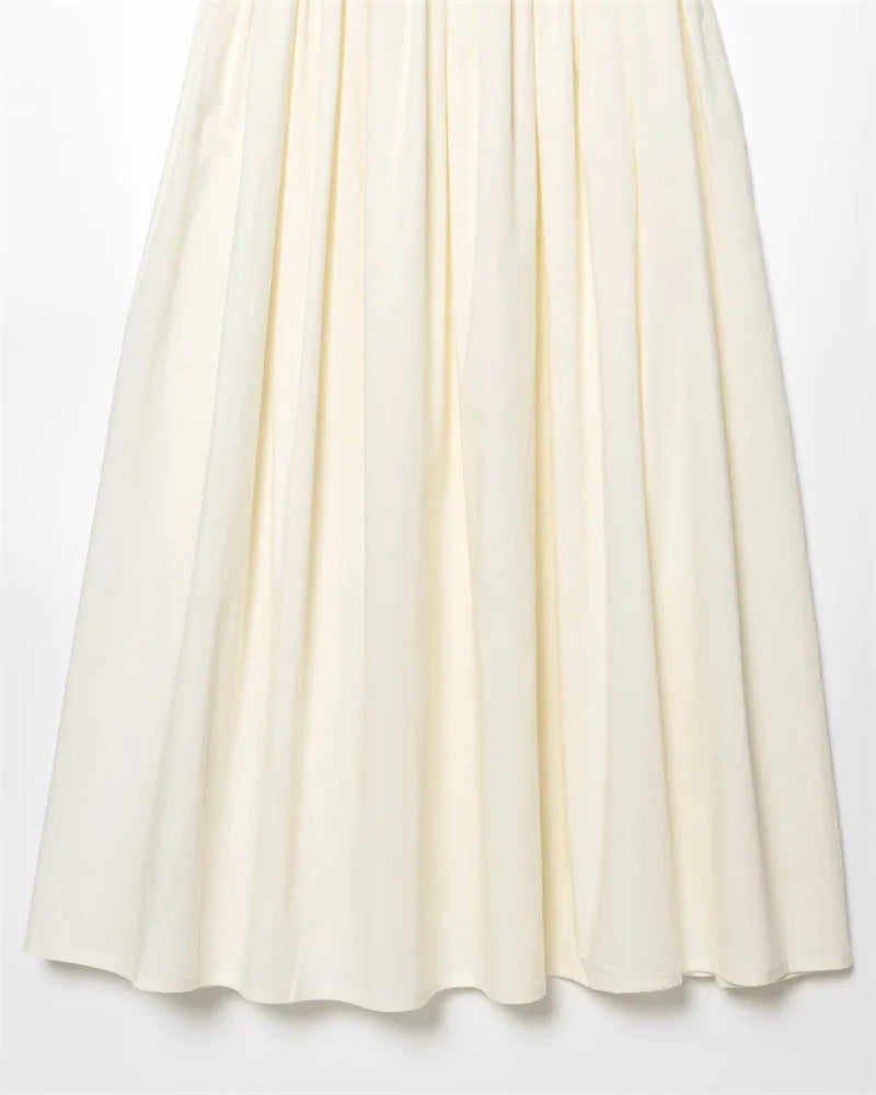 Elegant White Halter Maxi Dress – Summer Chic